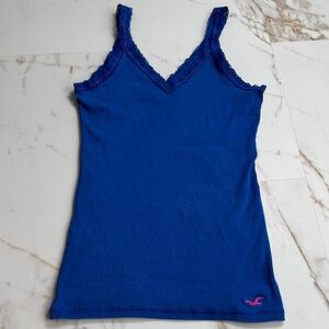 Y2K Hollister Lace Lined Camisole Top Sz M Trendy Logo Retro